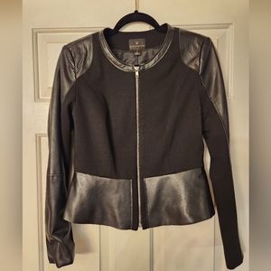 Mixed Material Bomber Jacket
